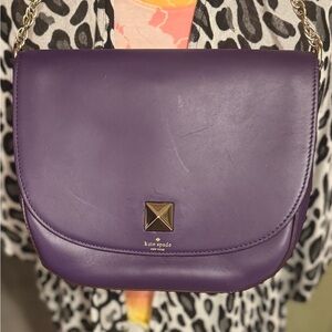 Kate Spade Sawyer New Bond Street Shoulder Bag Deep African Violet MSRP 398.0